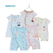 Quần áo sơ sinh liền thân ngắn tay vải thun